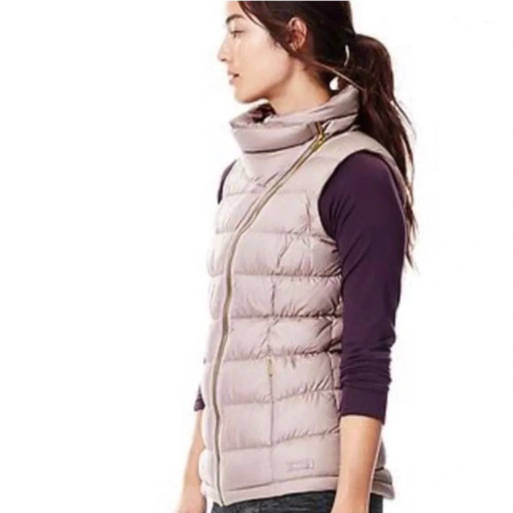 Athleta Downabout Goose Down Puffer Vest  Dusty Pink Size XS - Picture 5 of 16
